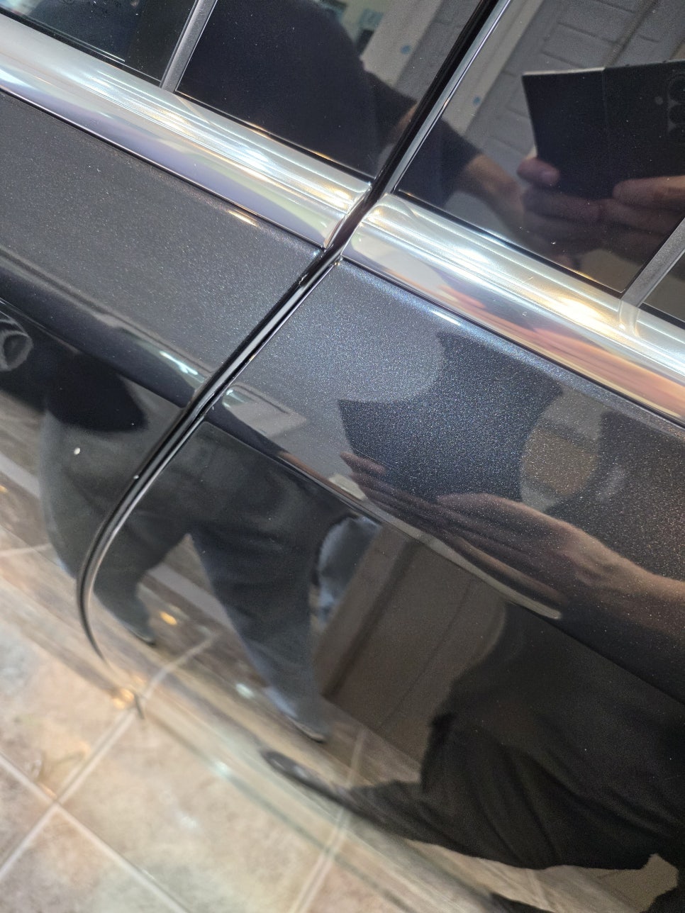 BMW 7시리즈 도장면 오염 확인