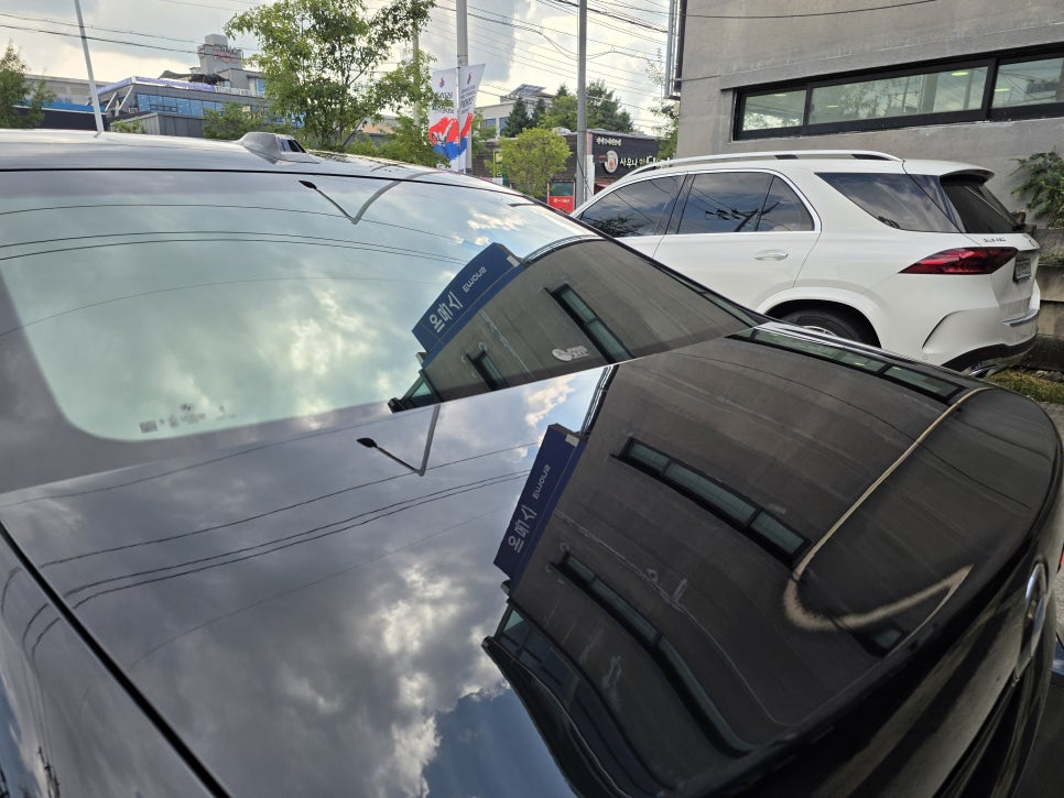 BMW 7시리즈 탈지 세차 후 도장면 리플렉션